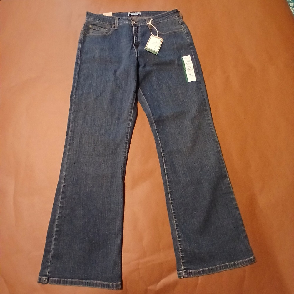 Levis 512 Perfectly Shaping Boot Cut Jeans Womens 18 W Blue Dark Denim